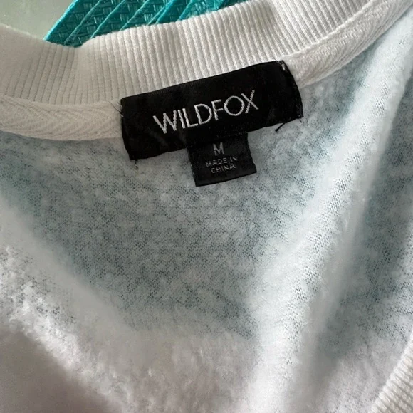 Wildfox White Sweatshirt with Multicolor Wave and 'Paris' Print - Picture 4 of 5